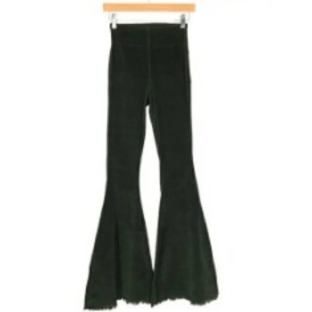 Show Me Your MuMu Green Corduroy Cam Cam Bells Pull On Pant Sz Med MSRP $162 - Picture 4 of 10